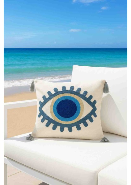 Punch Kirlent Kılıfı ,keten Üzeri Punch Nakis