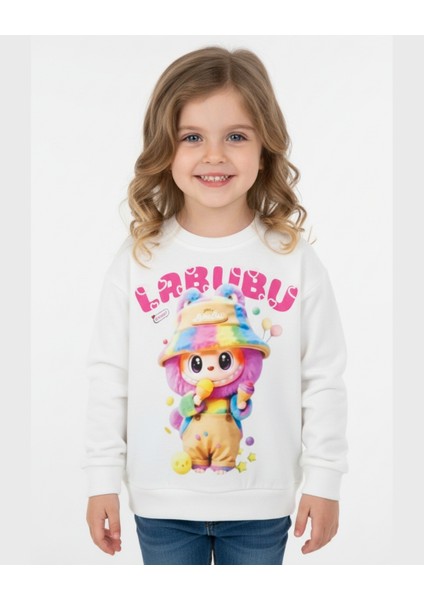 Figürlü Rengarenk Baskılı Çocuk Sweatshirt (2-7 Yaş)