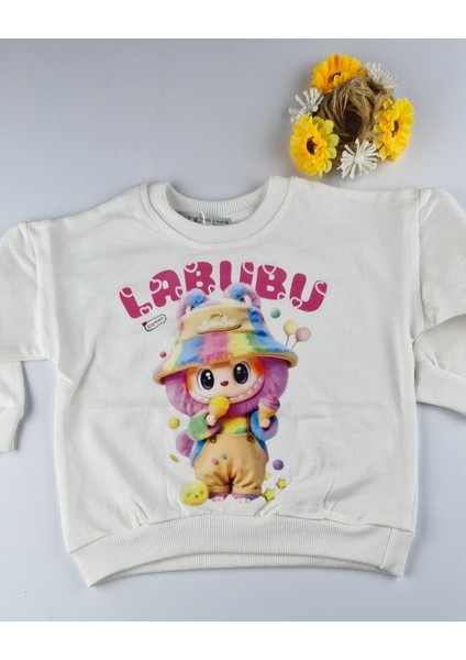 Figürlü Rengarenk Baskılı Çocuk Sweatshirt (2-7 Yaş)