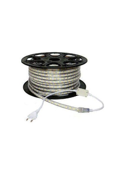 220 Volt Şerit LED 220V Kırmızı 25 Metre 3çipli Silikonlu(Fiş DAHIL)(25M) modelleri