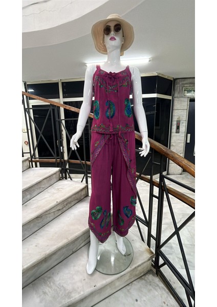 Otantik Nakış Işlemeli Harem Şalvar Pantolon Buluz Takım fiyatları