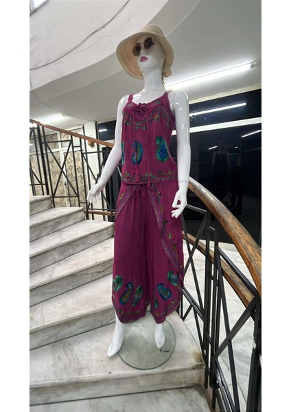 Otantik Nakış Işlemeli Harem Şalvar Pantolon Buluz Takım modelleri