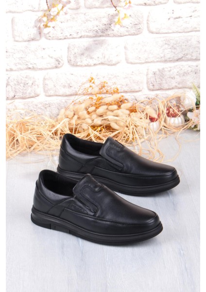 32444 Kale Rahat Sıcak Astar Kaymaz Taban Hakiki Deri Erkek Ayakkabı