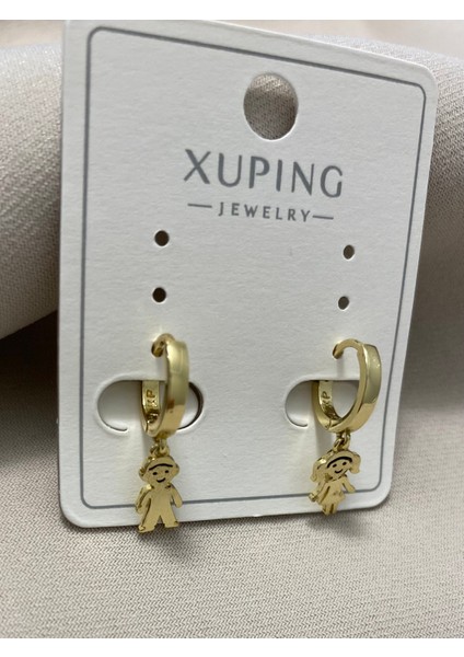 Xuping 14K Altın Kaplama Hediyelik Suya Dayanıklı Kadın Gold Halka Şık Modern Zarif Parlak Görünüm Minimal Gold Kız Erkek Çocuk Sallantılı Küpe Günlük Kullanım Için Ideal fiyatları