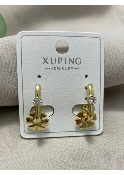 Xuping küpe 14K Altın Kaplama Hediyelik Suya Dayanıklı Kadın Küpe Gold Halka Şık Modern Taşlı Zarif Boşnak Pıpır Parlak Görünüm Minimal Gold Günlük Kullanım Için Ideal fiyatları