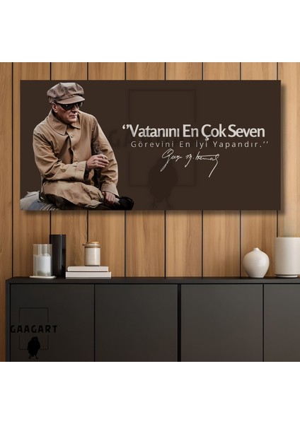 Panoramik Kanvas Makam Panosu Karizmatik Atatürk Vatanını En Çok Seven Görevini En Iyi Yapandır