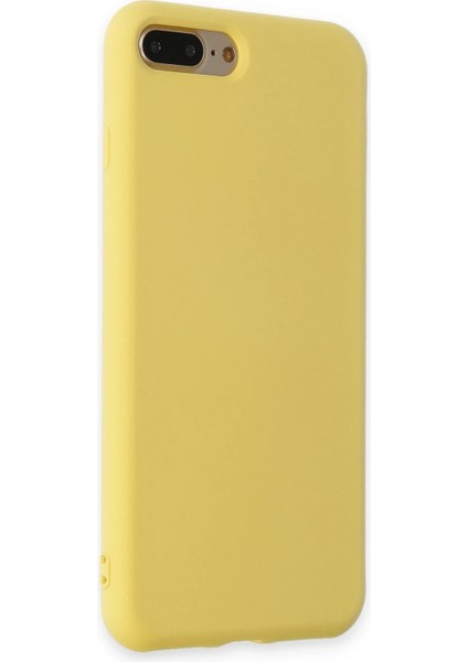 iPhone 7 Plus Kılıf Nano Içi Kadife Silikon - Sarı indirimleri