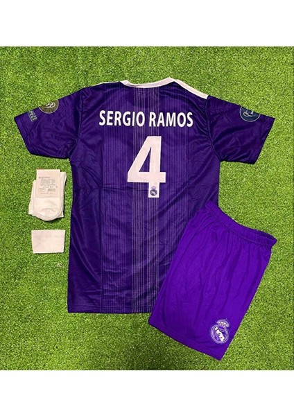 R.madridd 2017 Cardiff Şampiyonlar Ligi Sergio Ramos Çocuk Forması 4lü