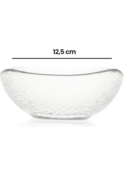 Krconline Vegas Cam Kare Kase - Şeffaf - 12,5 cm 12'li fiyatları