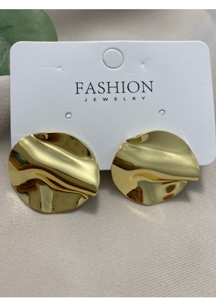 Çelik 14K Altın Kaplama Hediyelik Suya Dayanıklı Kadın Küpe Gold Şık Modern Zarif Parlak Görünüm Minimal Gold Küpe Günlük Kullanım Için Ideal