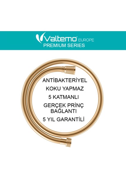 | Valtemo 60 cm Gold - Sarı Neoflex Pvc Kısa Duş Hortumu – Batarya & Yönlendirici Arası Bağlantı fiyatları