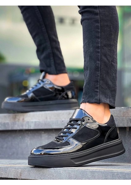 Kb-X8 Kuback Siyah Rugan Yüksek Siyah Taban Günlük Spor Ayakkabı fiyatları