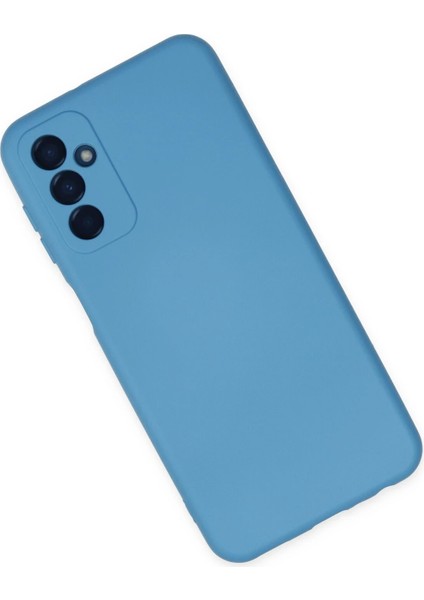 Samsung Galaxy M23 Kılıf Nano Içi Kadife Silikon - Mavi indirimleri