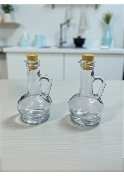 Ibrik Yağdanlık Bambu Mantar Kapaklı Şık Yemek Masası Yağdanlık Sirkelik Cam Yağ Şişesi 260CC 2AD modelleri