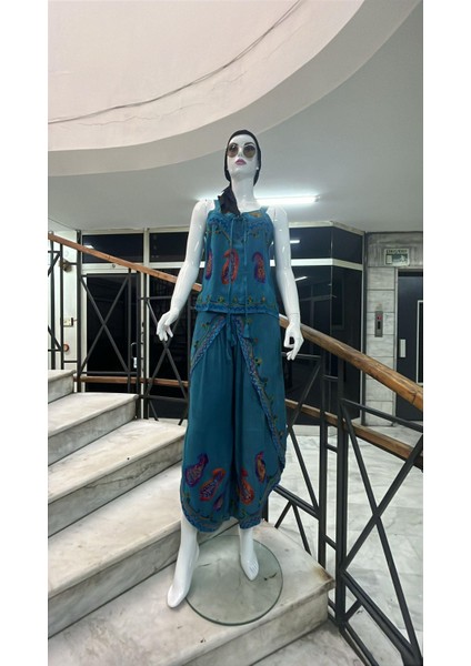 Otantik Nakış Işlemeli Harem Şalvar Pantolon Buluz Takım fiyatları