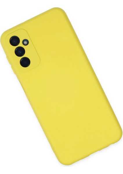 Samsung Galaxy M23 Kılıf Nano Içi Kadife Silikon - Sarı indirimleri