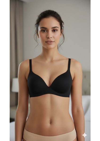 Lazer Kesim Dikişsiz Toparlayıcı Sütyen Rahat Iç Giyim- B Cup