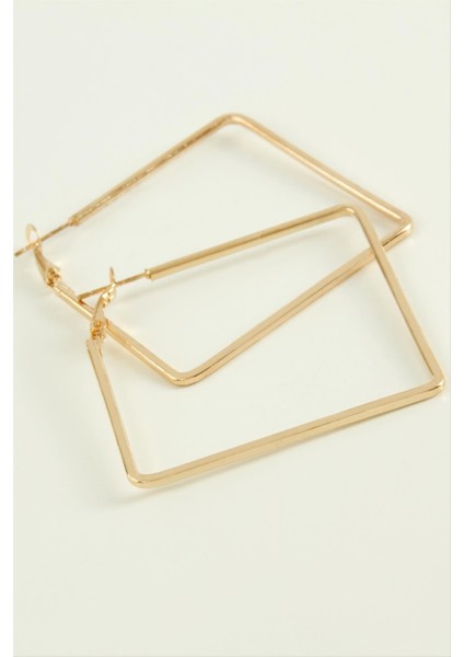 Techmrt Kare Halka Küpe 4 Cm-Sarı fiyatları