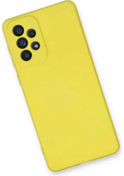Samsung Galaxy A73 5g Kılıf Nano Içi Kadife Silikon - Sarı