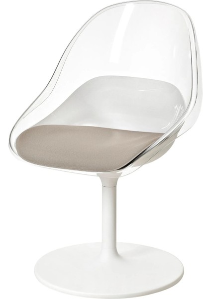 Baltsar Dönen Sandalye Beyaz