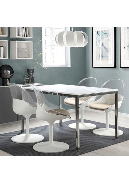 Baltsar Dönen Sandalye Beyaz modelleri