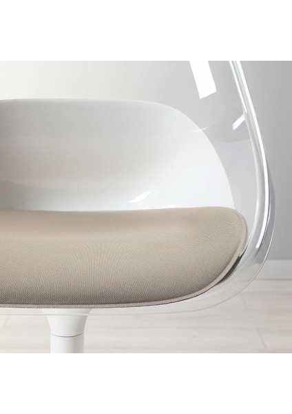 Baltsar Dönen Sandalye Beyaz