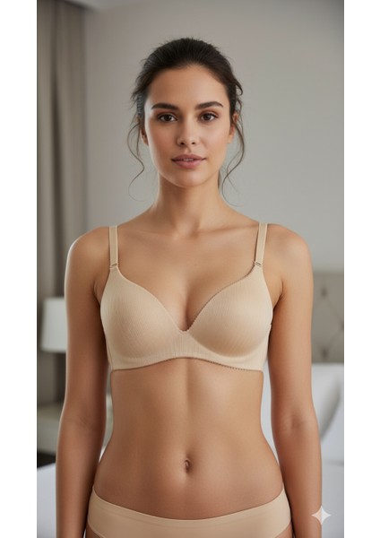 Lazer Kesim Dikişsiz Toparlayıcı Sütyen Rahat Iç Giyim- B Cup