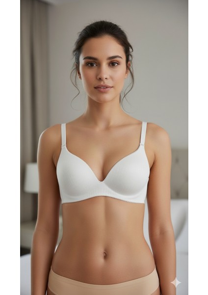 Lazer Kesim Dikişsiz Toparlayıcı Sütyen Rahat Iç Giyim- B Cup