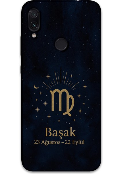 Xiaomi Redmi Note 7 Uyumlu Başak Burcu Desenli Telefon Kılıfı + Ekran Koruyucu - 5773