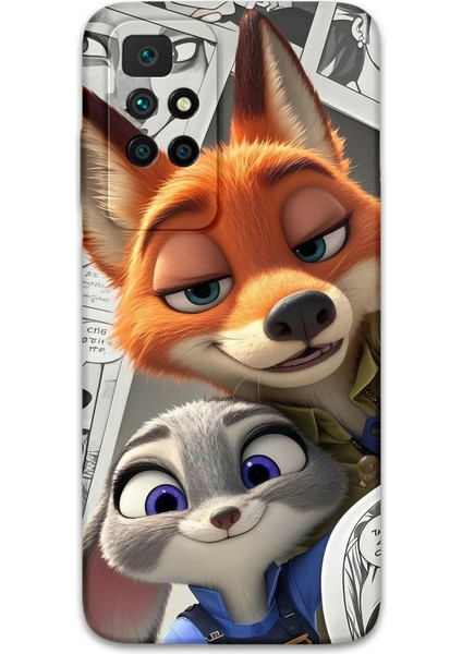 Xiaomi Redmi 10 Uyumlu Zootopia Desenli Telefon Kılıfı + Ekran Koruyucu - 5942