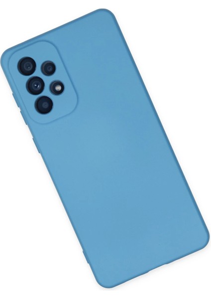 Samsung Galaxy A33 5g Kılıf Nano Içi Kadife Silikon - Mavi