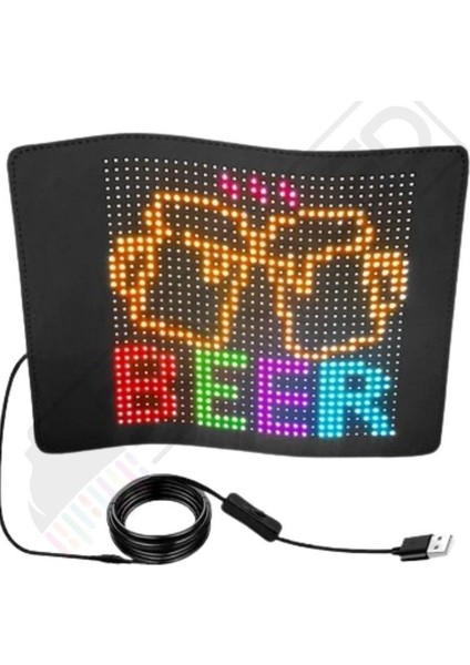 Bluetooth Lu Telefon Kontrollü S3232 Flexible Matrix LED Ekran 5V (230*187 mm Panel)