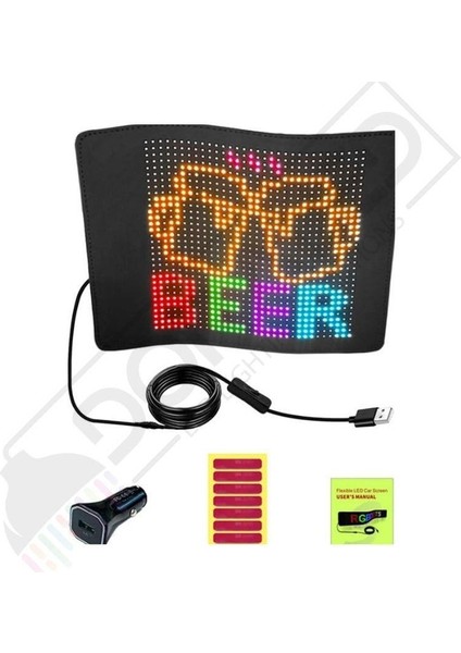 Bluetooth Lu Telefon Kontrollü S3232 Flexible Matrix LED Ekran 5V (230*187 mm Panel)