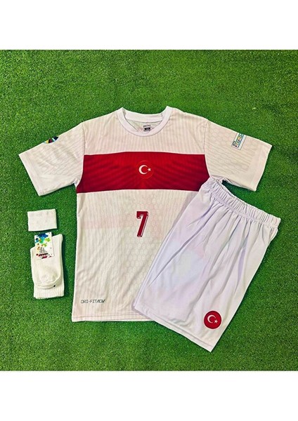Türkiye Euro 2024 Kerem Aktürkoğlu Kırmızı Çocuk Forması 4'lü Set (Beyaz) fırsatları