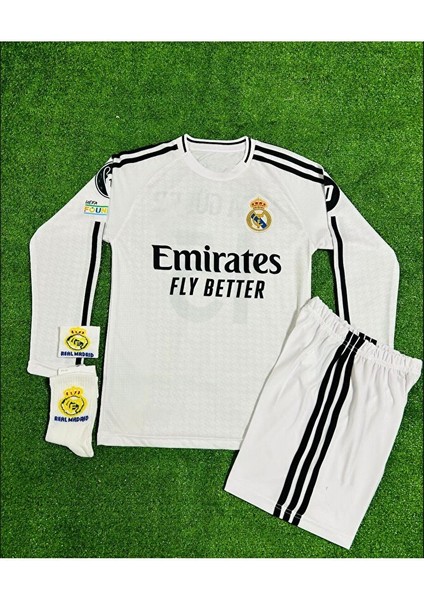 Real Madrid 2024-25 Yeni Sezon A.r.d.a G.ü.l.e.r Uzun Kol Çocuk Forması 4'lü Set (Armalı) fiyatları