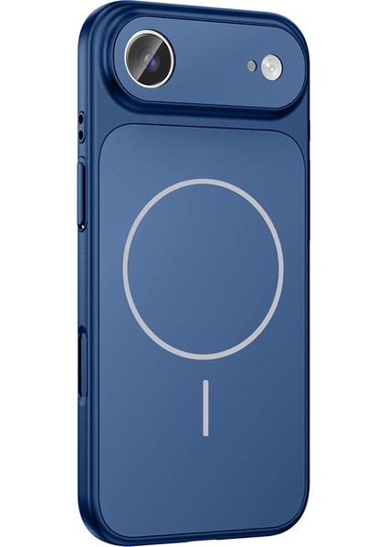 iPhone 17 Air Kılıf Zıvo M-Safe Şarj Özellikli Kamera Korumalı Formen Kapak - Mavi