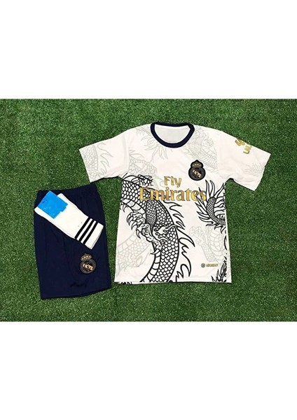 R.e.a.l.m.a.d.r.i.d 2023/24 Sezon (Ejderha) Desenli Cristiano Ronaldo Çocuk Forması 3'lü Set (Byz) fiyatları