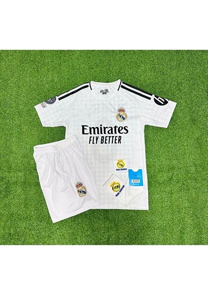 R.madridd 2024/25 Federico Valverde Iç Saha Forması Çocuk Forması 4'lü Armalı Set fırsatları