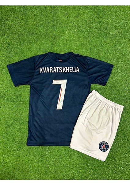 Psg 2024/25 Yeni Sezon Kvaratskhelia Iç Saha Çocuk Forması (Lacivert)