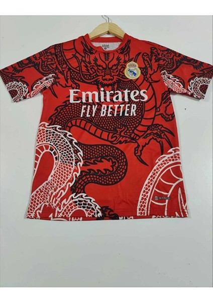 R.e.a.l M.a.d.r.i.d 2023/24 Yeni Sezon Ejderha Motifli Özel Konsept Forması (Red) modelleri