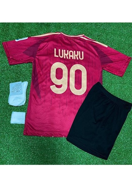 A.s Roma 2024/25 Yeni Sezon Romelu Lukaku Çocuk Forması 4'lü Set modelleri