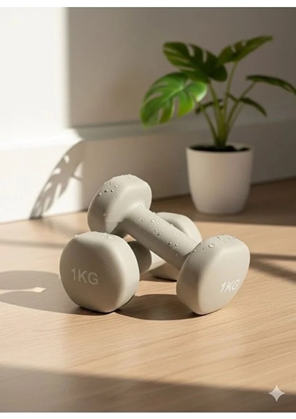 Vinly Neoprene Kaplamalı Döküm Demir Dambıl Estetik Soft Pilates Fitness Ağırlığı 2 Adet x 1 kg fiyatları