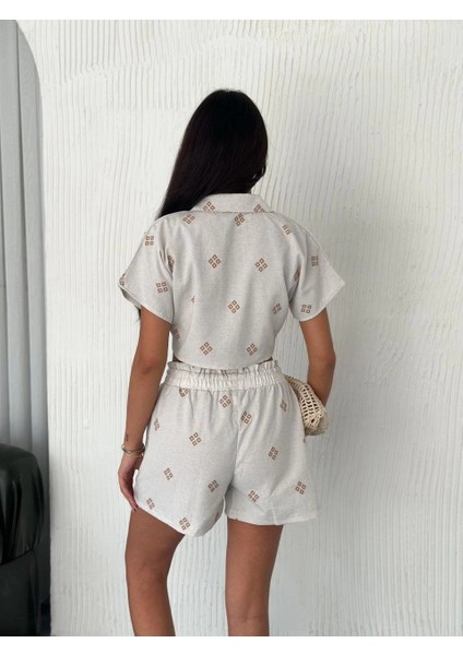 Gömlek Şort Keten Takım S1052-1056 modelleri