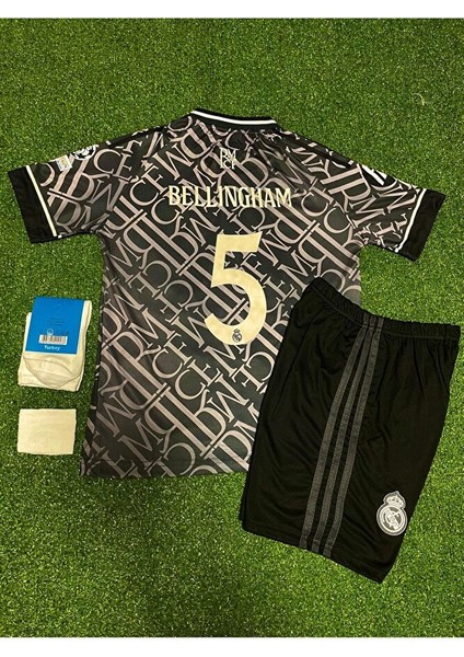R.e.a.l M.a.d.r.i.d 2024/25 Yeni Sezon Jude Bellingham Çocuk Forması 4'lü Set (Thırd Shirt)