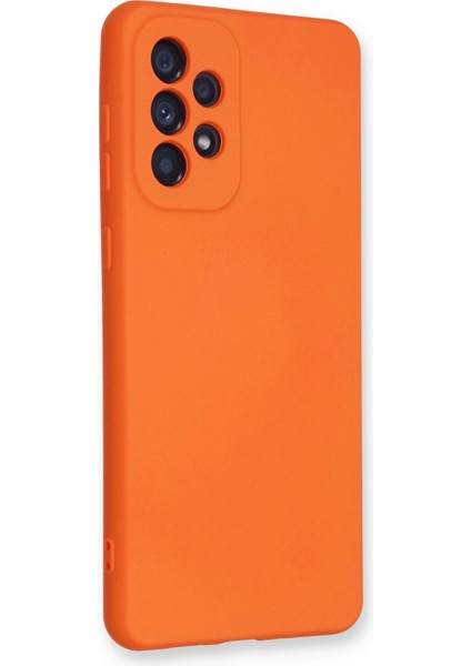 Samsung Galaxy A33 5g Kılıf Nano Içi Kadife Silikon - Turuncu indirimleri
