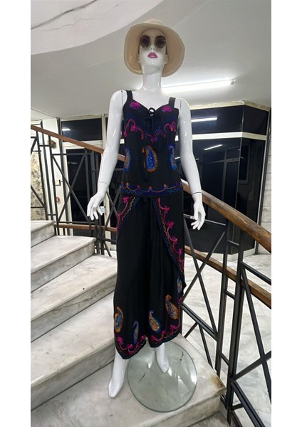 Otantik Nakış Işlemeli Harem Şalvar Pantolon Buluz Takım fiyatları