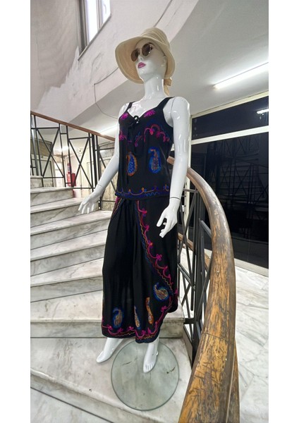 Otantik Nakış Işlemeli Harem Şalvar Pantolon Buluz Takım modelleri