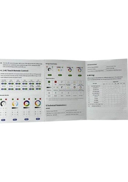 SP630E Bluetooth Müzik Pixel Şerit LED + 5 Kanal Rgbw+Ww LED Kontrol Devresi 5-24V