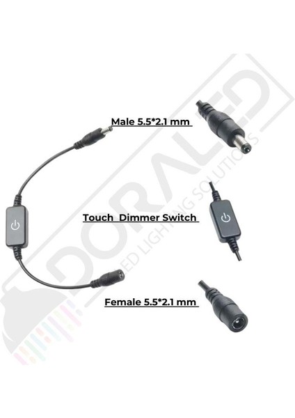 Touch - Dokunmatik LED Dimmer Siyah 12-24 Volt