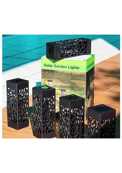 Dekoratif Solar Güneş Enerjili Bahçe Aydınlatması Yürüyüş Yolu Seti ( 8 Adet ) fırsatları